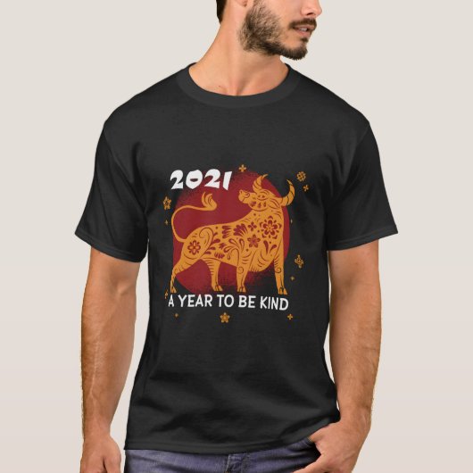 Chinesisches Neujahr 2021 Jahr des OX T-Shirt (Vorderseite)
