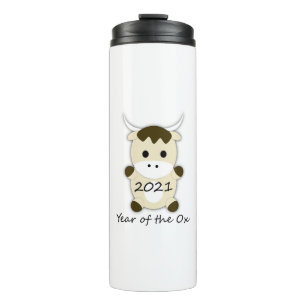Chinesisches Neujahr 2021 Jahr des Ox Thermosbecher