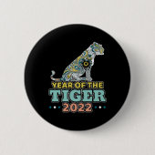 Chinesisches Neujahr 2022 - Weißer Tiger Button (Vorderseite)