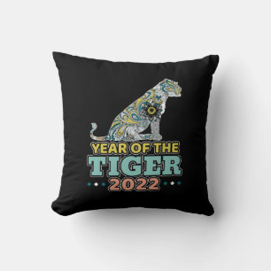 Chinesisches Neujahr 2022 - Weißer Tiger Kissen