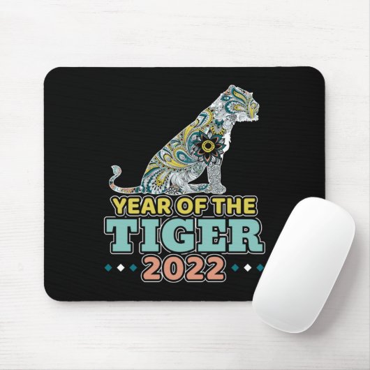 Chinesisches Neujahr 2022 - Weißer Tiger Mousepad (Mit Mouse)