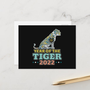 Chinesisches Neujahr 2022 - Weißer Tiger Postkarte