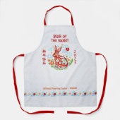 Chinesisches Neujahr 2023 - Farbiges Papercut-Kani Schürze (Vorderseite)