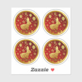 Chinesisches Neujahr 2023 Jahr des Hasen (Text bea Aufkleber (Blatt)