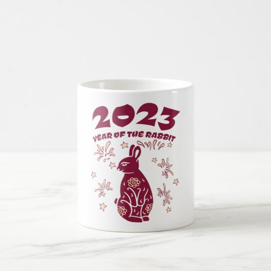 Chinesisches Neujahr 2023 - Jahr des Kaninchens Kaffeetasse (Mittel)