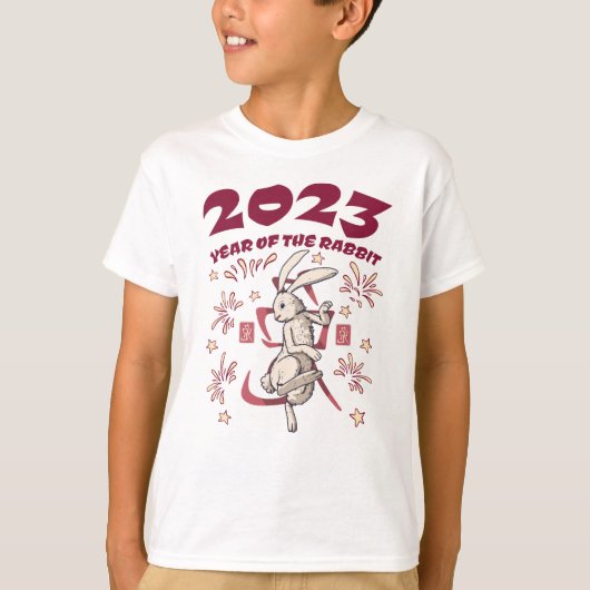 Chinesisches Neujahr 2023 - Jahr des Kaninchens T-Shirt (Vorderseite)