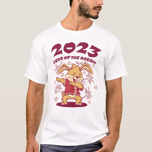 Chinesisches Neujahr 2023 - Jahr des Kaninchens T-Shirt (Vorderseite)
