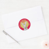 Chinesisches Neujahr 2023 Kaninchen Bunny Animal R Runder Aufkleber (Umschlag)