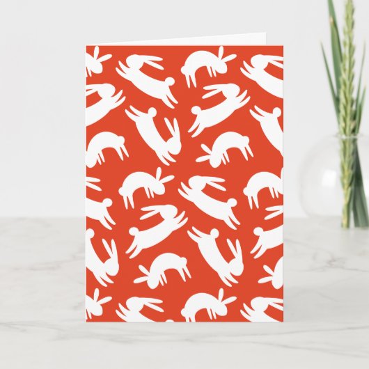 Chinesisches Neujahr 2023 Kaninchen Feiertagskarte (Vorderseite)