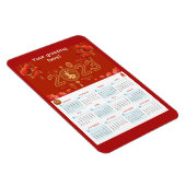 Chinesisches Neujahr 2023 Rabbit Kalender Card Mag Magnet (Rechte Seite)