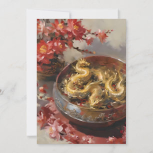 Chinesisches Neujahr 2024 A - Öle Feiertagskarte