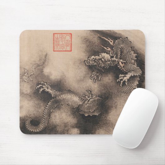 Chinesisches Neujahr 2024 Drachenmaler MP Mousepad (Mit Mouse)
