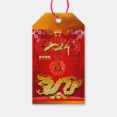 Chinesisches Neujahr 2024 Dragon Red Knot Personal Geschenkanhänger (Vorderseite)