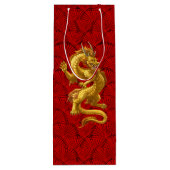 Chinesisches Neujahr 2024 Gold Dragon Wine Gift Ba Geschenktüte Für Weinflaschen (Rückseite)