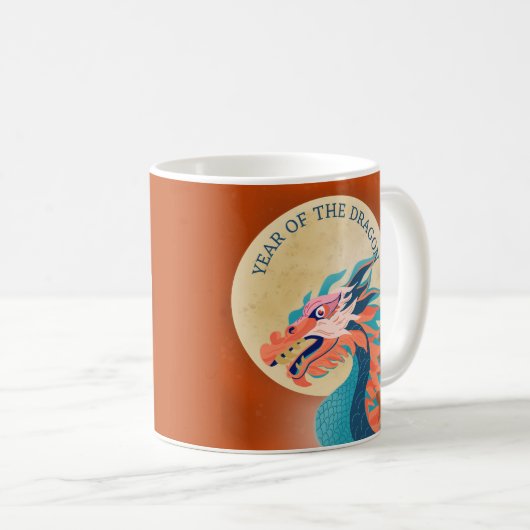 Chinesisches Neujahr 2024 Jahr des Drachen Kaffeetasse (VorderseiteRechts)