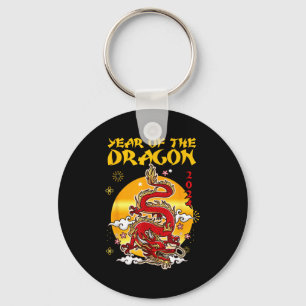 Chinesisches Neujahr 2024 Jahr des Drachen Lunar N Schlüsselanhänger