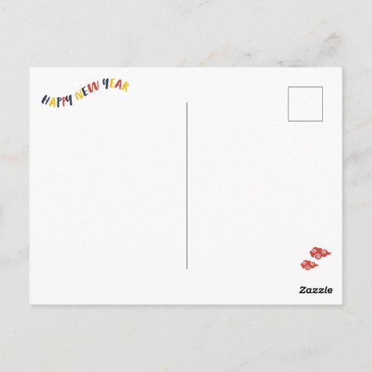 Chinesisches Neujahr 2024 Jahr des Drachen Postkarte (Rückseite)