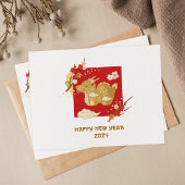 Chinesisches Neujahr 2024 Jahr des Drachen Postkarte