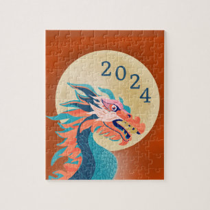 Chinesisches Neujahr 2024 Jahr des Drachen Puzzle