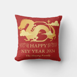 Chinesisches Neujahr 2024, Jahr des Drachenrotes Kissen