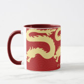 Chinesisches Neujahr 2024, Jahr des Drachenrotes Tasse (Links)