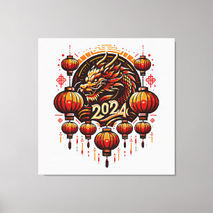 Chinesisches Neujahr 2024 Leinwanddruck