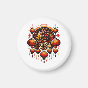 Chinesisches Neujahr 2024 Magnet