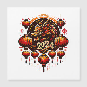 Chinesisches Neujahr 2024 Magnetkarte