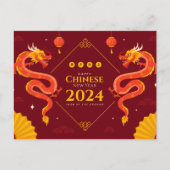 Chinesisches Neujahr 2024 Postkarte (Vorderseite)