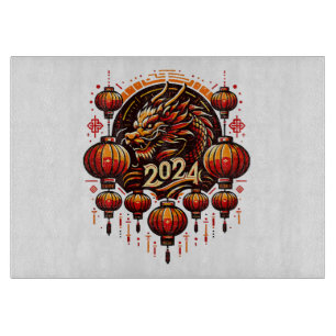 Chinesisches Neujahr 2024 Schneidebrett
