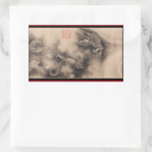 Chinesisches Neujahr 2024: Zeichenstift-R-Aufklebe Rechteckiger Aufkleber (Tasche)