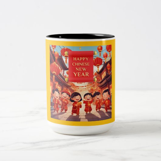 Chinesisches Neujahr 2025 Bestes Zweifarbige Tasse (Mittel)