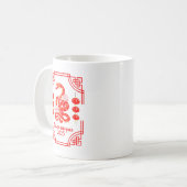 Chinesisches Neujahr 2025 Die Snake Lantern Ecken Kaffeetasse (Vorderseite Links)