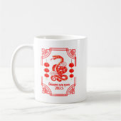 Chinesisches Neujahr 2025 Die Snake Lantern Ecken Kaffeetasse (Links)
