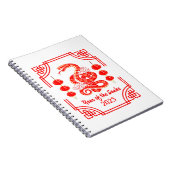 Chinesisches Neujahr 2025 Die Snake Lantern Ecken Notizblock (Rechte Seite)