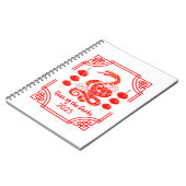 Chinesisches Neujahr 2025 Die Snake Lantern Ecken Notizblock (Linke Seite)