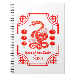 Chinesisches Neujahr 2025 Die Snake Lantern Ecken Notizblock