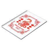 Chinesisches Neujahr 2025 Die Snake Lantern Ecken Notizblock (Linke Seite)