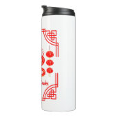 Chinesisches Neujahr 2025 Die Snake Lantern Ecken Thermosbecher (Nach rechts gedreht)