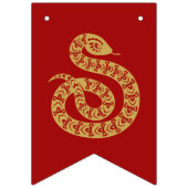 Chinesisches Neujahr 2025 Gold-Schlange Wimpelkette (Erste Fahne)