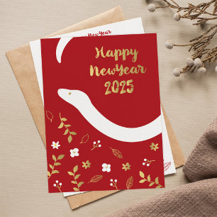 Chinesisches Neujahr 2025 - Jahr der Schlange Feiertagskarte