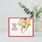 Chinesisches Neujahr 2025 - Jahr der Schlange Postkarte (Stehend Vorderseite)