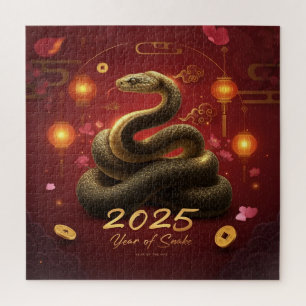 Chinesisches Neujahr 2025 Jahr der Schlange Puzzle