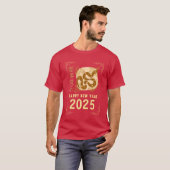 Chinesisches Neujahr 2025, Jahr der Schlange T-Shirt (Vorne ganz)