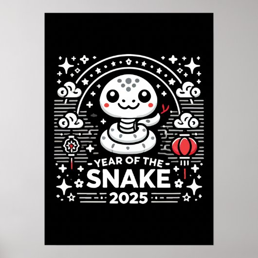 Chinesisches Neujahr 2025 Jahr des Jahres der Schl Poster (Vorne)