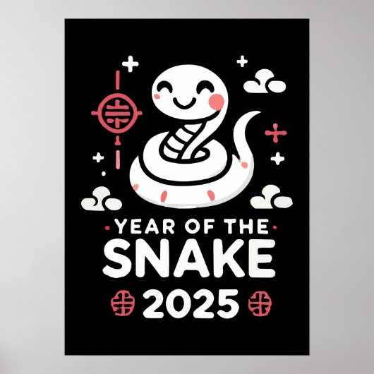 Chinesisches Neujahr 2025 Jahr des Jahres der Schl Poster (Vorne)