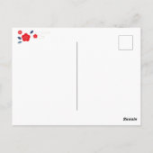 Chinesisches Neujahr 2025 - Rote Origami-Schlange Postkarte (Rückseite)