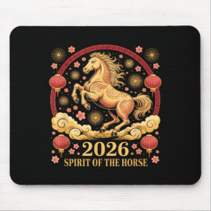 Chinesisches Neujahr 2026 Geist des Pferdes Lady F Mousepad