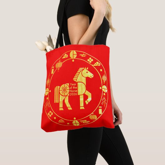 Chinesisches Neujahr 2026 Gold Tasche (Von Nahem)