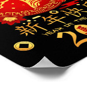 Chinesisches Neujahr 2026 Jahr der Pferdeprämie Poster (Ecke)